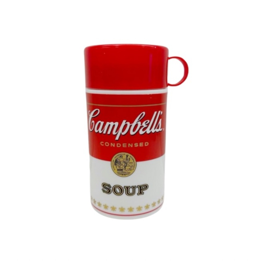 Vintage 🥫 1998 Campbell’s Condensed Soup Thermos Lid Red White Vintage